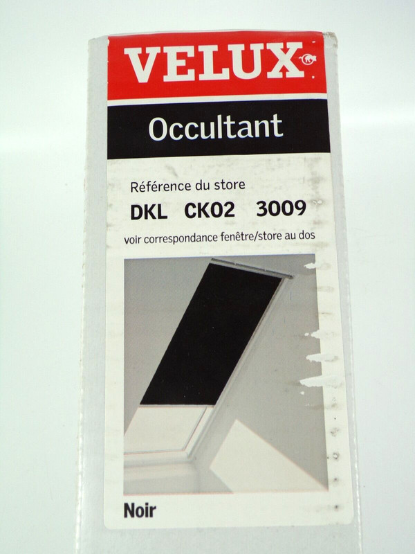 Velux Store Occultant Noir Dkl Ck02 3009 - 38x60 Cm
