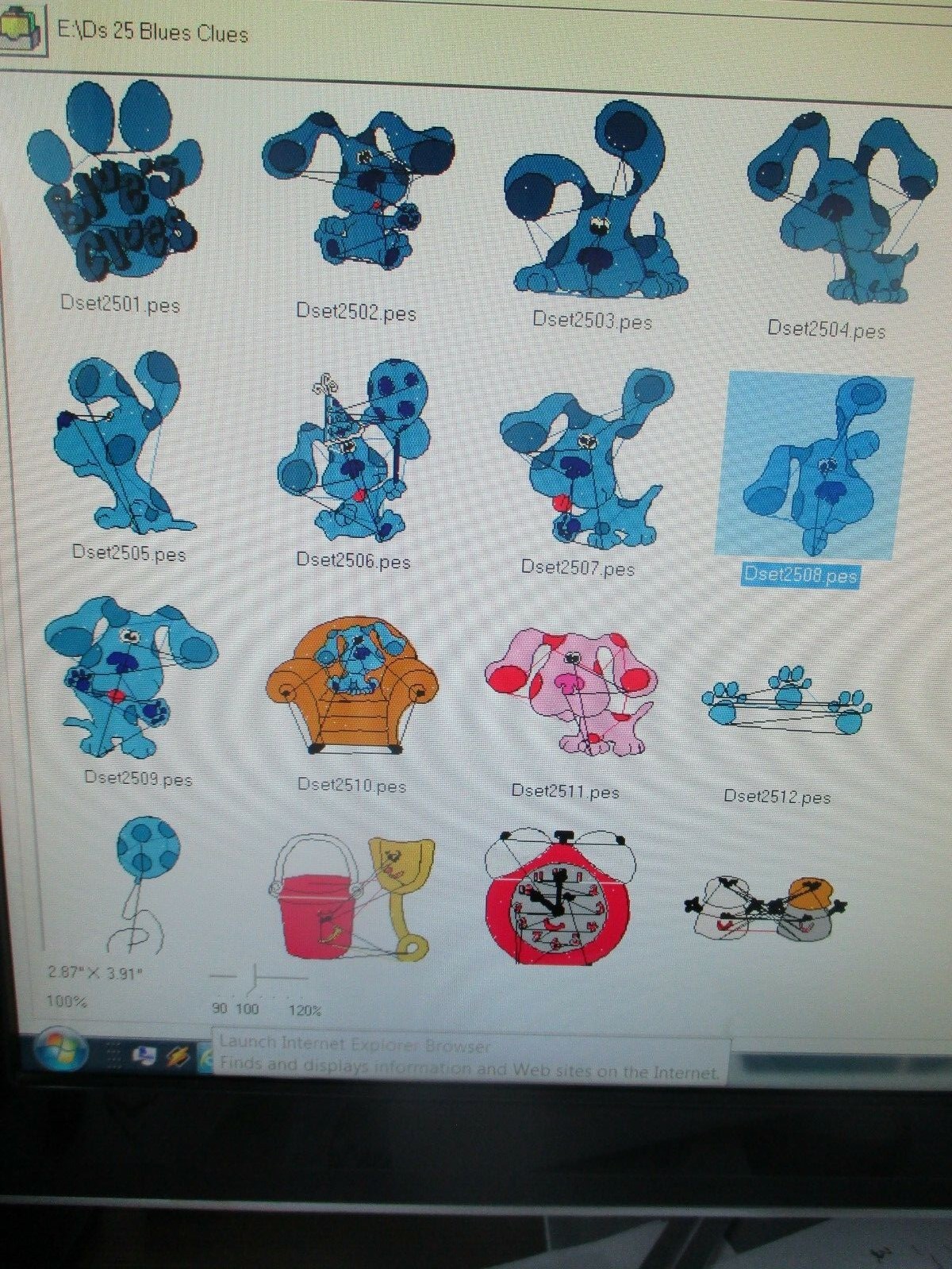 Blues Clues & Strawberry Shortcake Machine Embroidery Designs on CD 