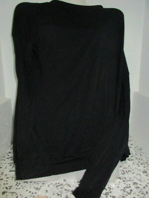 Adore Me  Women's Lyanna Long Sleeve P.J. Top Size Large Black New!!