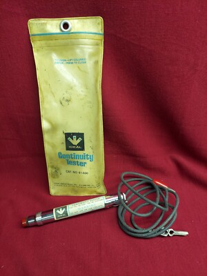 IDEAL CONTINUITY TESTER MODEL 61-030 IDIOT LIGHT VINTAGE ELECTRICIAN'S TROUBLE