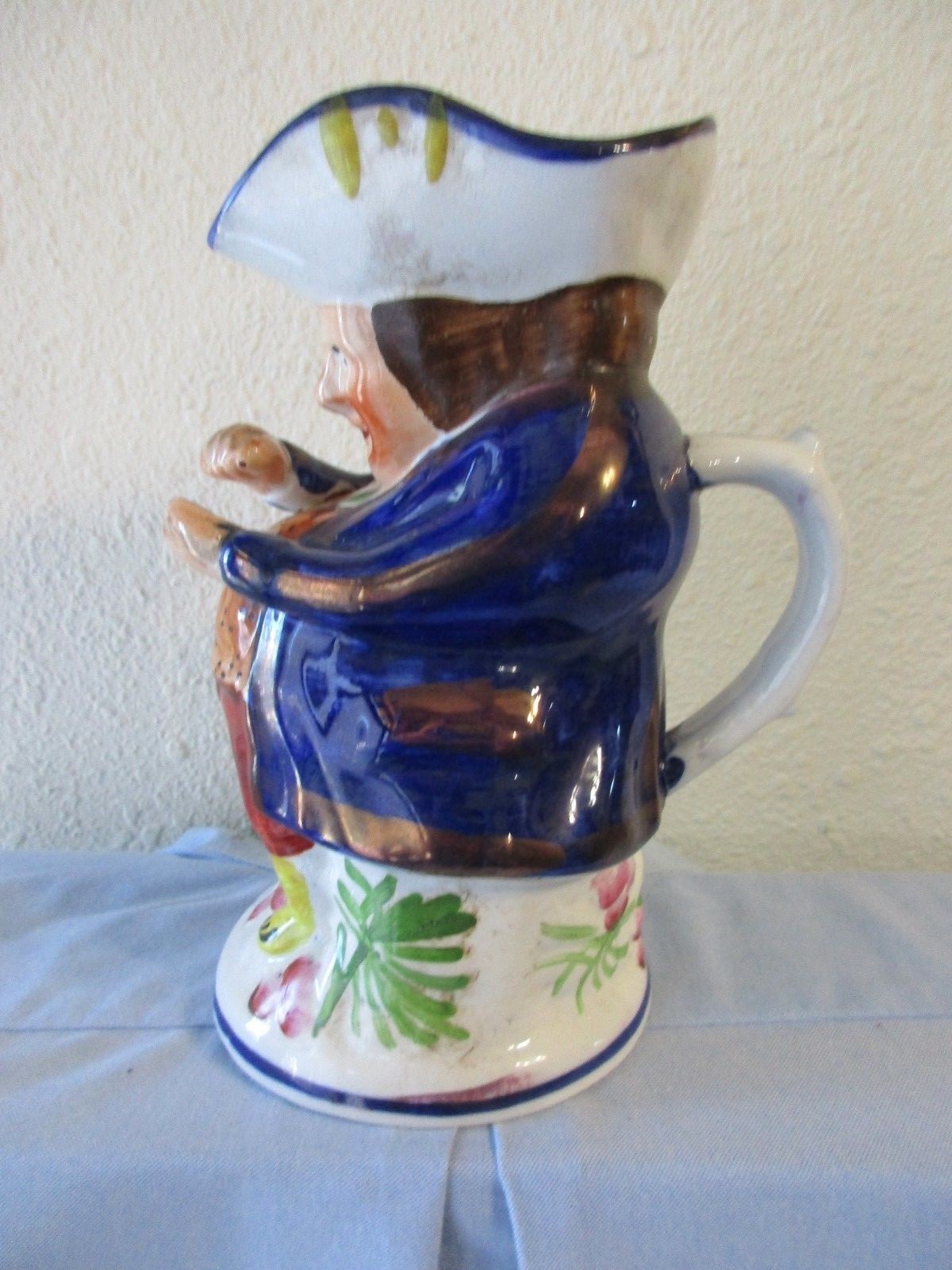 1912 Allertons Snuff Taker Toby Pitcher 8 In. Tall