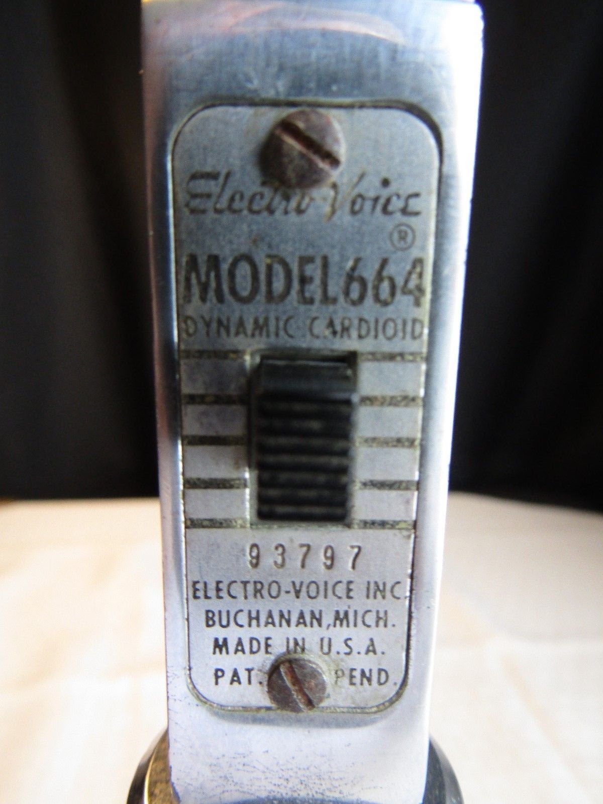 Electro Voice Model 664 tested working good condition stand & cable included