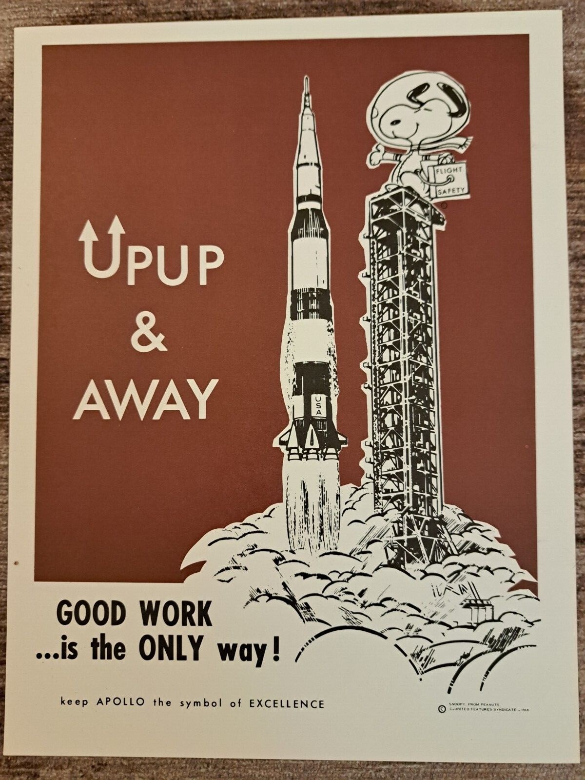 珍品アンティークSNOOPYスヌーピーアストロポスターNASA ビンテージ NASA スヌーピー Space Shuttle Columbia アストロ