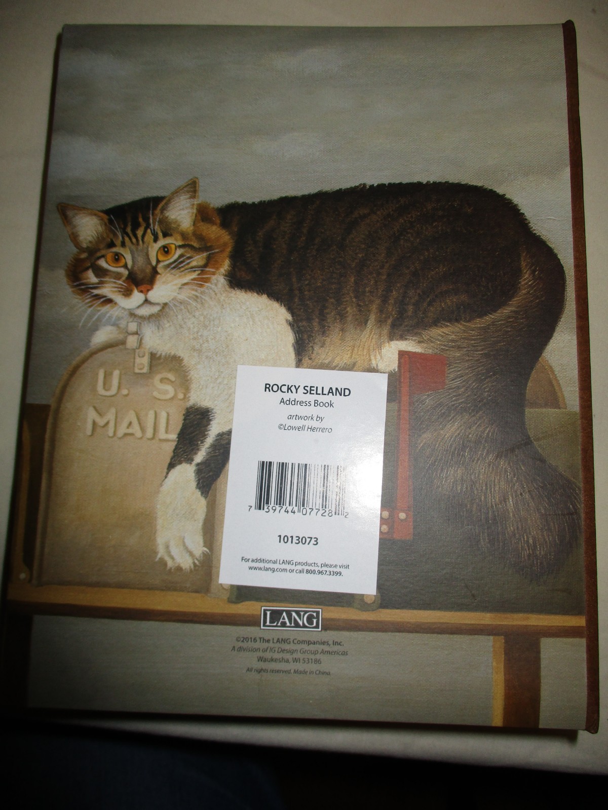 Lang 3-Ring Address Book Rocky Selland Art by Lowell Herrero Unused Nice Cat