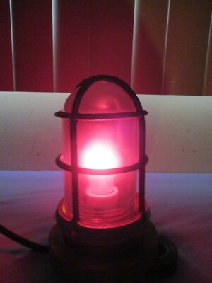 Glass Globe Industrial Vintage Crouse Hinds Explosion Proof Cage Light Fixture
