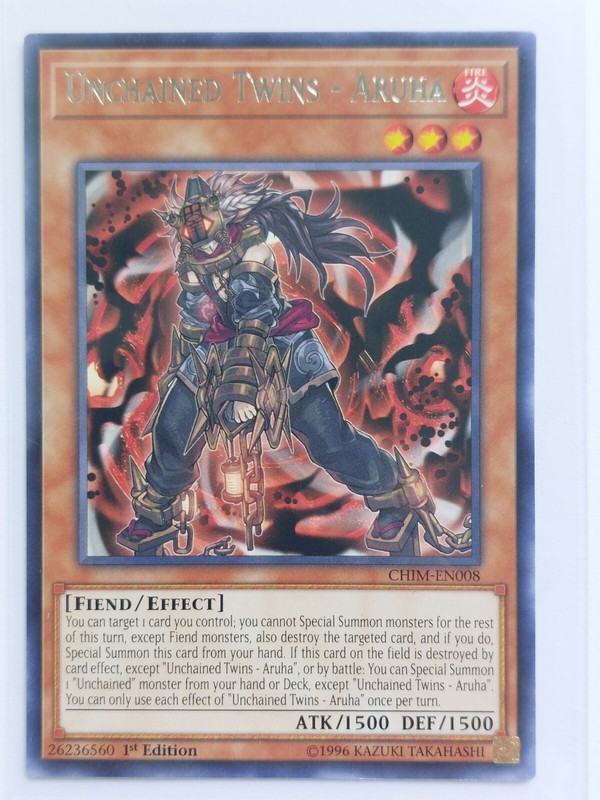 Unchained Twins - Aruha - Chim-En008 -  Rare - 1st Edition - Yugioh