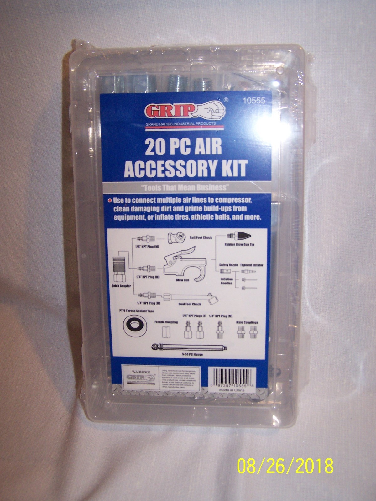 GRIP 20 PIECE AIR ACCESSORY KIT