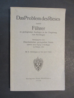 DAS PROBLEM DES RIESES 1926 Nördlingen Donauries 