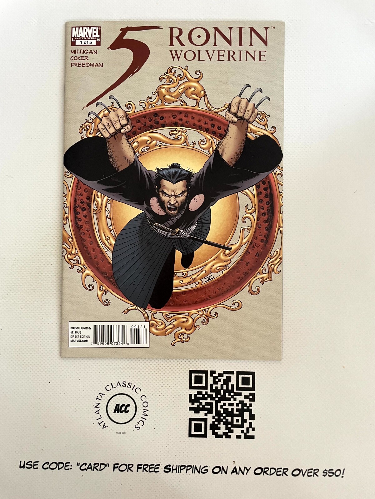 5 Ronin Wolverine Complete Marvel Comics Series # 1 2 3 4 5