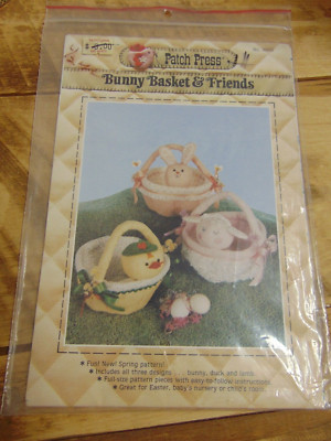 Bunny Basket & Friends - Spring Pattern 356B Bunny Duck Lamb EASY By Patch Press
