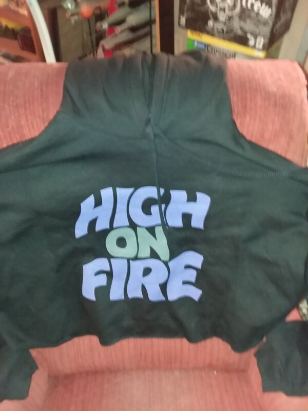 HIGH ON FIRE OFFICIAL BRAND NEW MASTER OF REALITY STYLE XXL CROP HOODIE