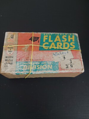 Vintage Flash Cards DIVISION (1962) Milton Bradley in Box