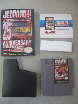 NINTENDO NES JEOPARDY! 25TH ANNIVERSARY EDITION GAME IN ORIGINAL BOX WITH MANUAL