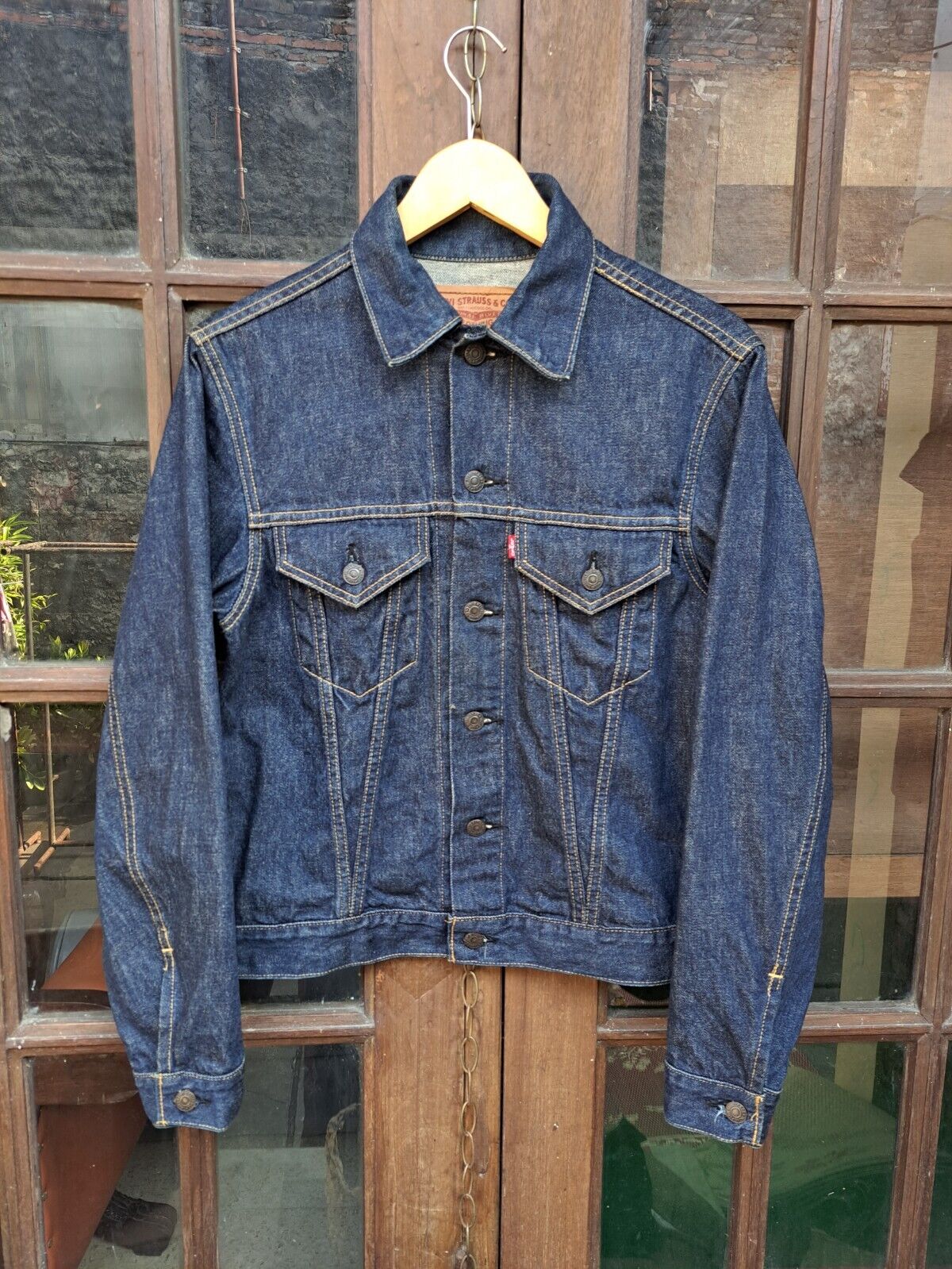 90s Levi's Japan Big E Denim Jacket Lot 71557 Mens Size 38 90s Levi's Japan Big E Denim Jacket Lot 71557 Mens Size 38
