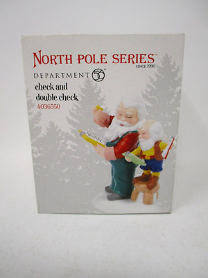 Dept 56 North Pole Check and Double Check Accessory 4036550 Christmas Santa Elf