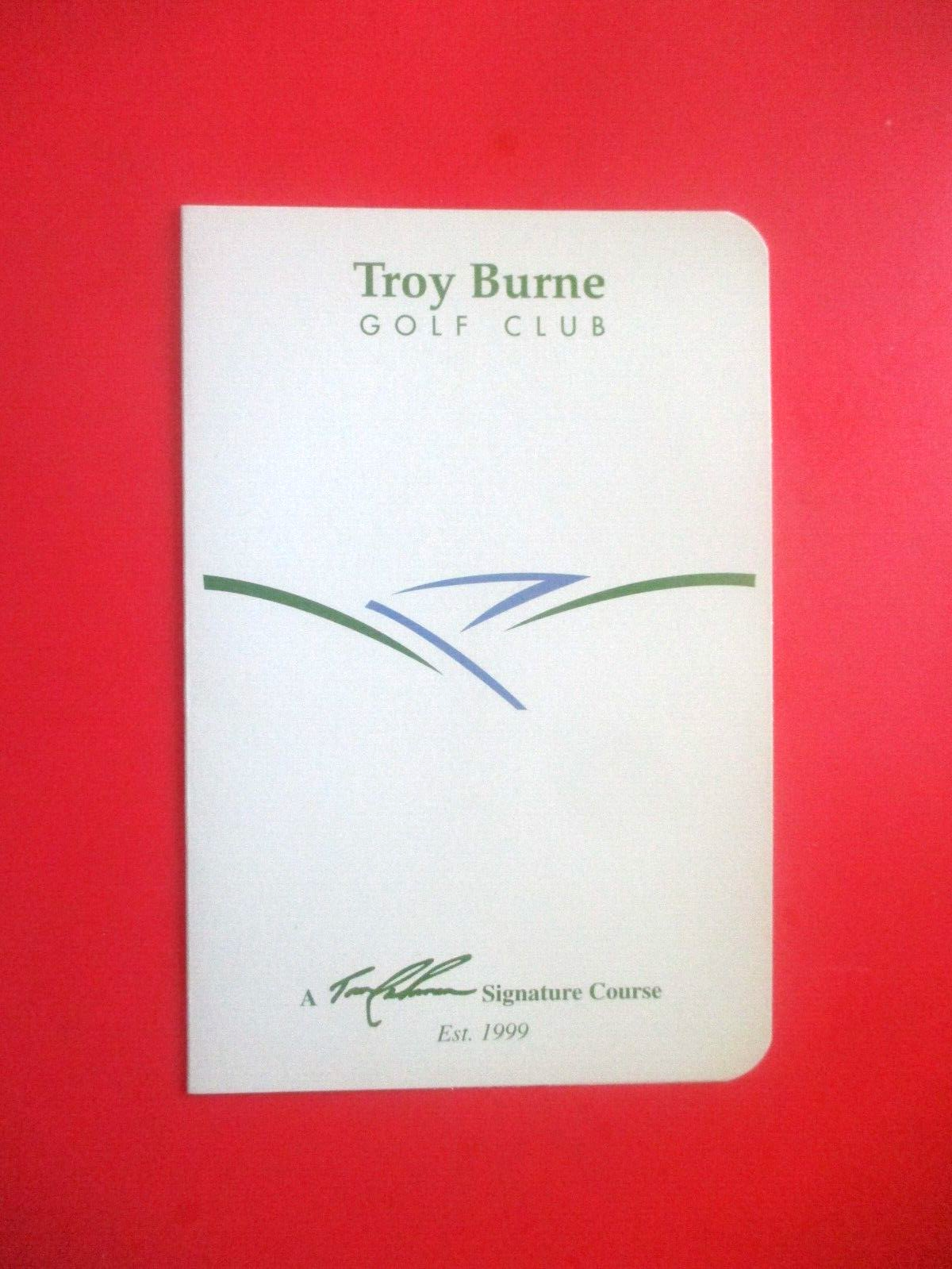 vtg - Golf Scorecard - TROY BURNE GOLF CLUB gc - Hudson WI