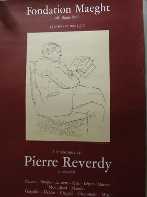 Affiche d'exposition Picasso / A la rencontre de Pierre Reverdy / 1970