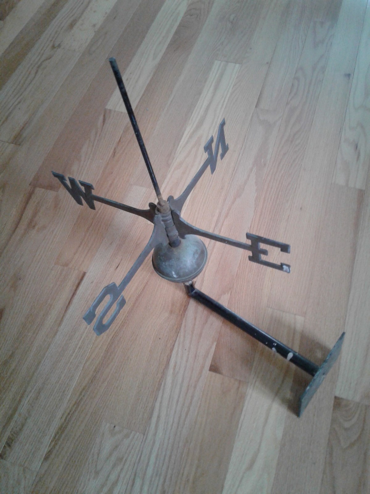 Rare  Copper Indian Weathervane 2 sided  Directionals Mount 