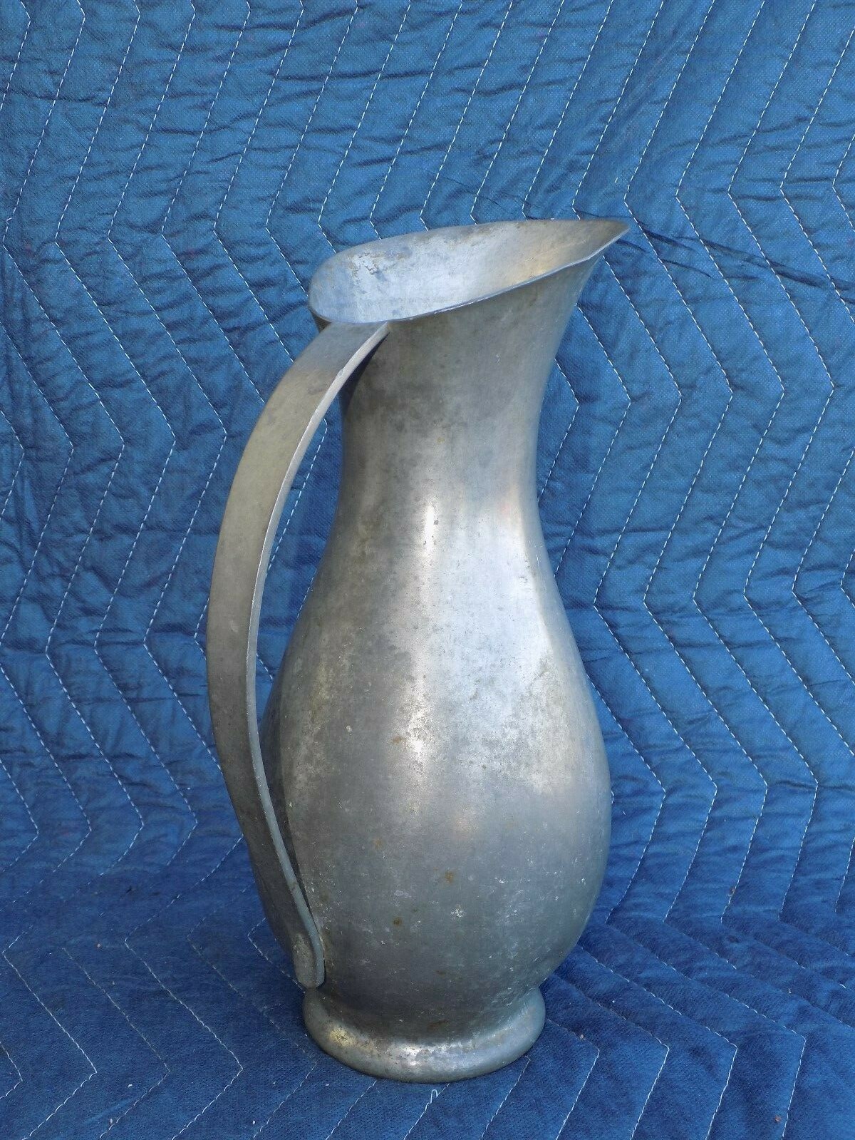 MidCentury Modern Large Pitcher Daaldrop Royal Holland Pewter K.M.D. KURZ TIEL