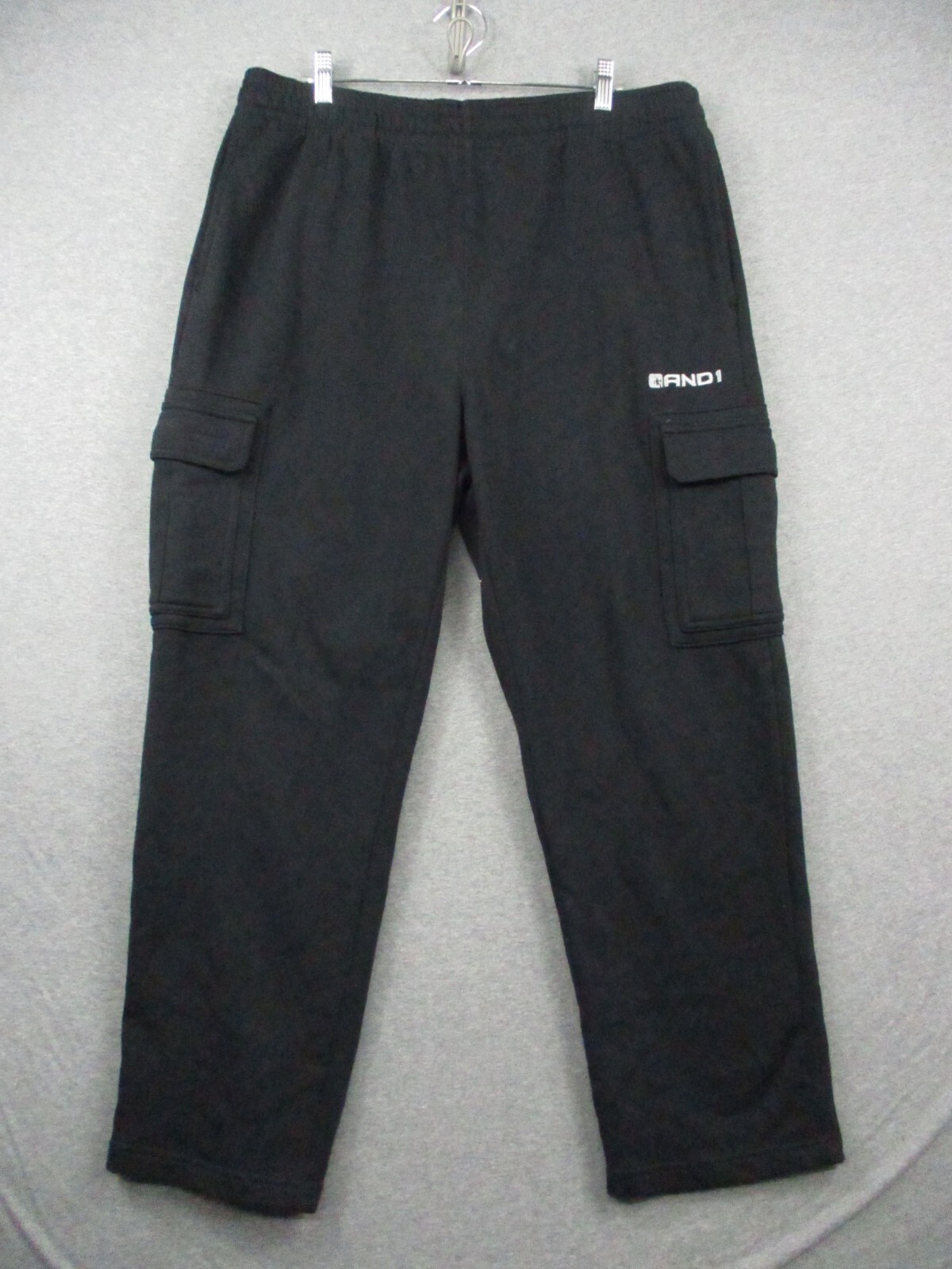 And1 Cargo Sweatpants Adult XL Black Straight Leg Men 117927 Wide Leg And1 Cargo Sweatpants Adult XL Black Straight Leg Men 117927 Wide Leg