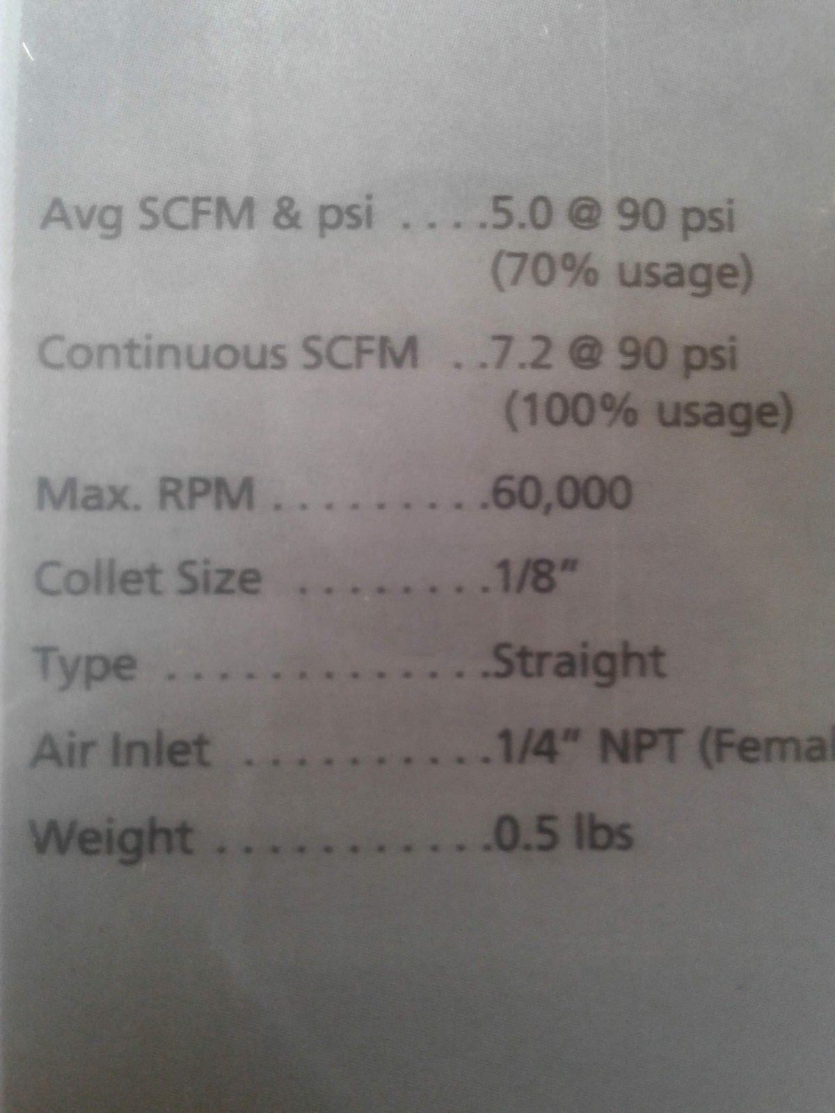 Campbell Hausfeld Micro Die Grinder Kit PL1530 NOS Pneumatic New