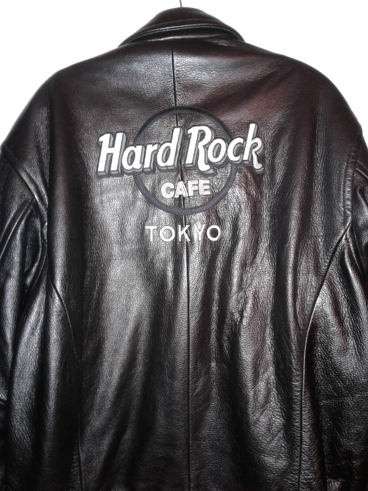 VTG Hard Rock Cafe Tokyo Leather Bomber Jacket Black Men VTG Hard Rock Cafe Tokyo Leather Bomber Jacket Black Men