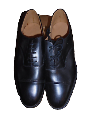 RAF MENS BLACK LEATHER OFFICERS SHOES SIZE 11S NARROW FIT FULL LEATHER NEW