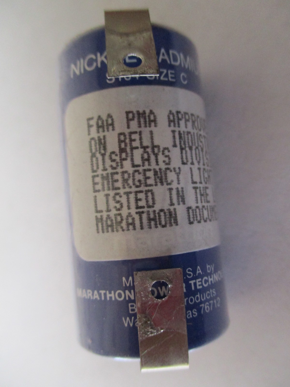 Marathon Power Tech. 38924-025 Nickel Cadmium Rechargeable Size C Battery 1.25 V