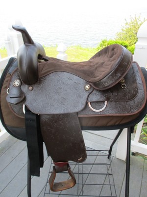 16'' Brown Textured  Wintec Western trail saddle QH  BARS