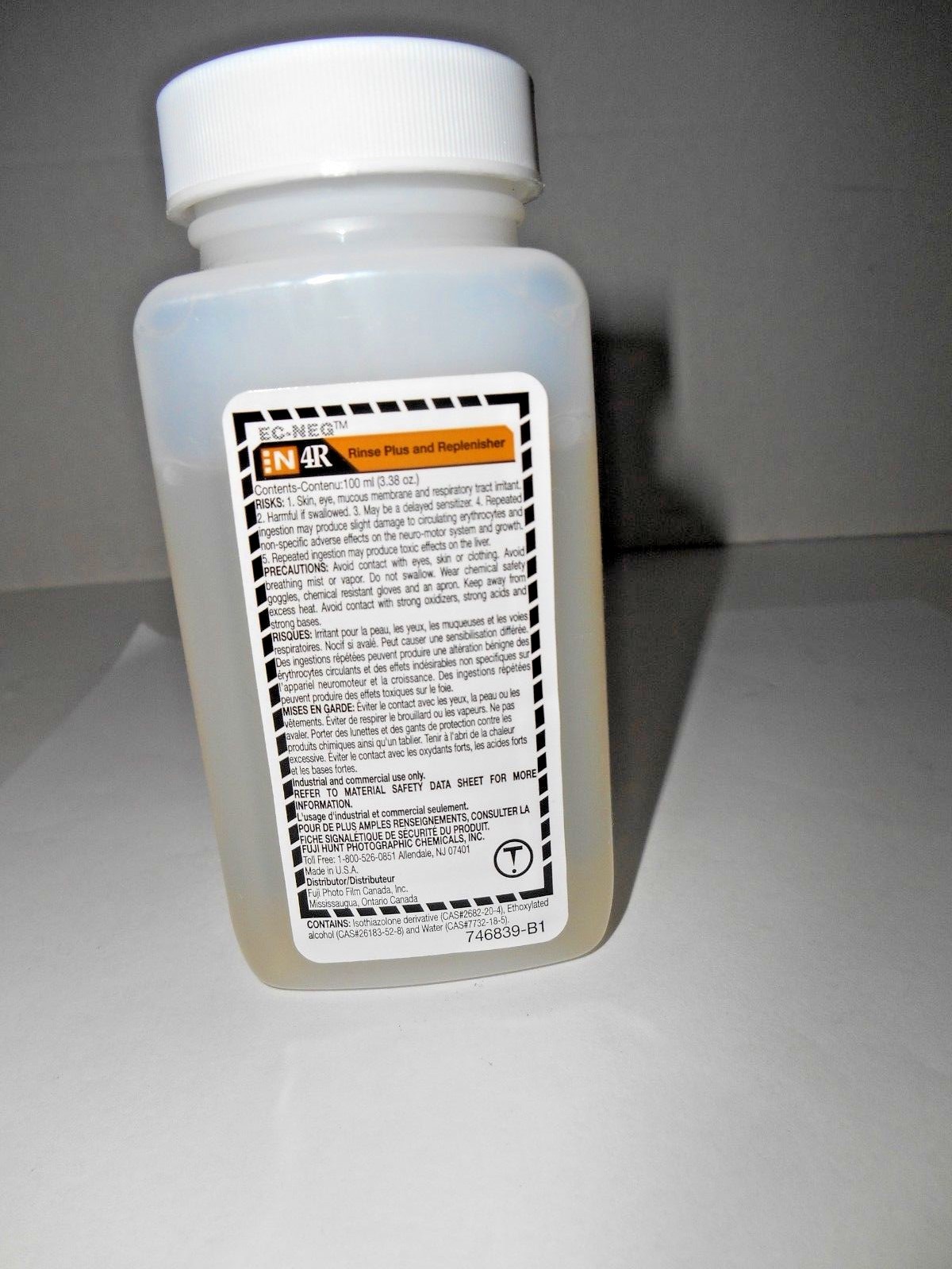 6 Bottles Fugifilm EC- NEG N4R Rinse Plus & Replenisher Cat. No. 816520 100 ml