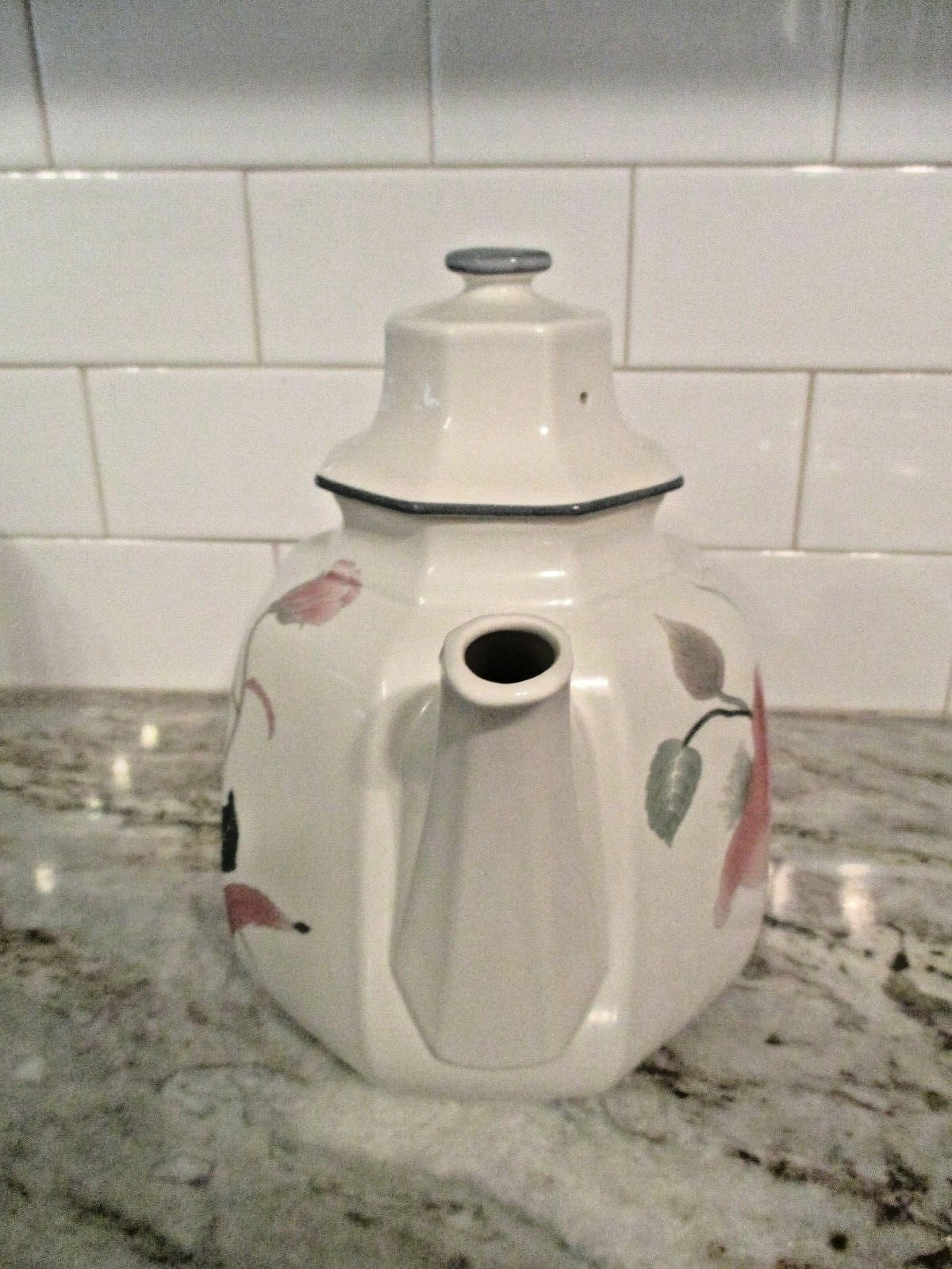 Mikasa Continental SILK FLOWERS Tall Tea or Coffee Pot F3003