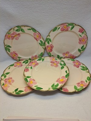 Franciscan USA Desert Rose (5) 10 5/8'' Dinner Plates Very Nice Vintage Condition