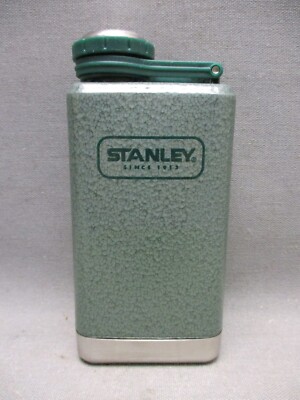 STANLEY Adventure Series Pre-Party Flask 5 Oz Stainless Steel Hammered Green