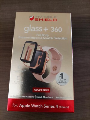Invisible Shield Glass+360 for Apple Watch Series 4-Gold Finish-Screen Protector