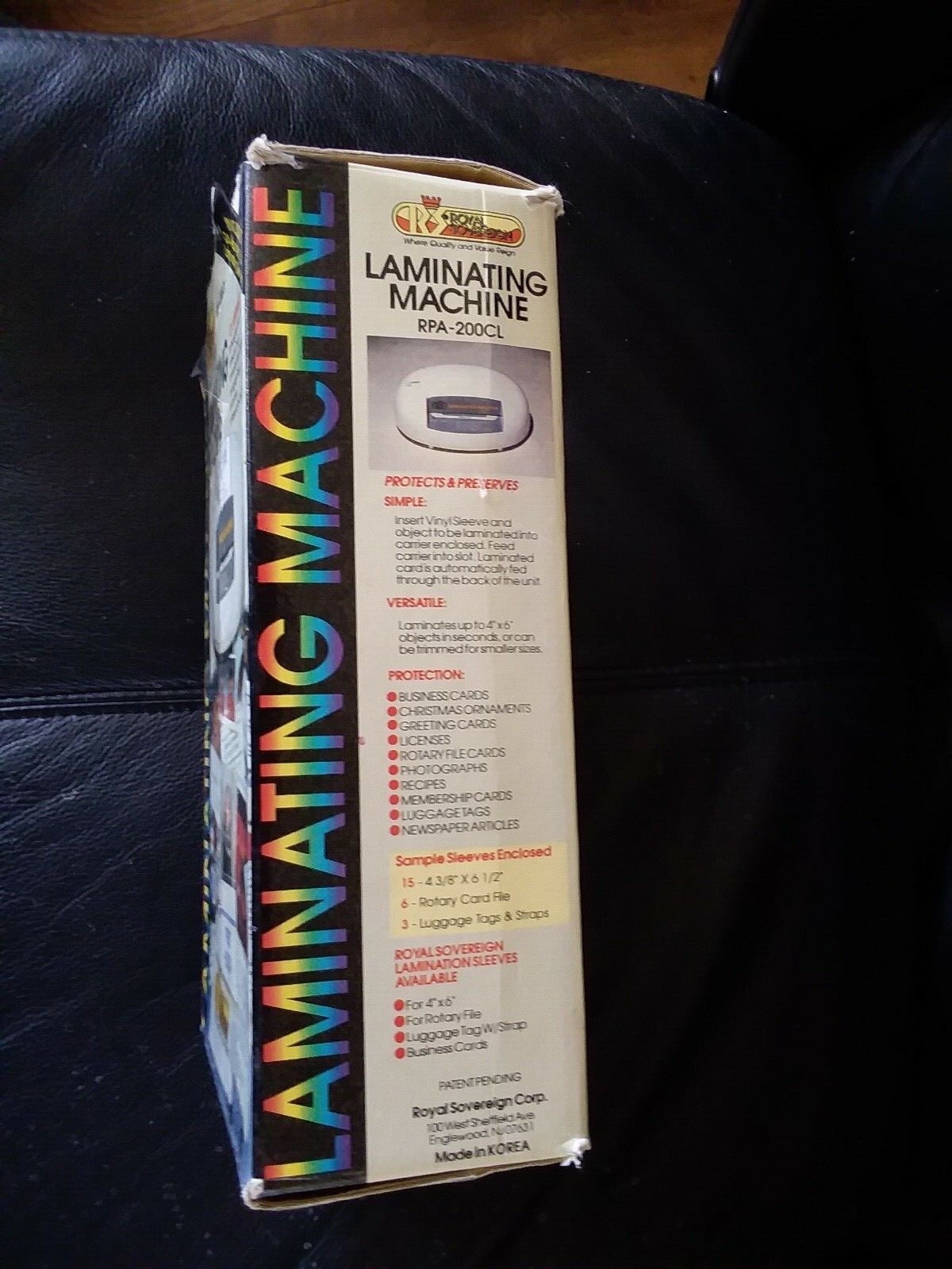 Royal Sovereign Laminating Machine RPA-200CL