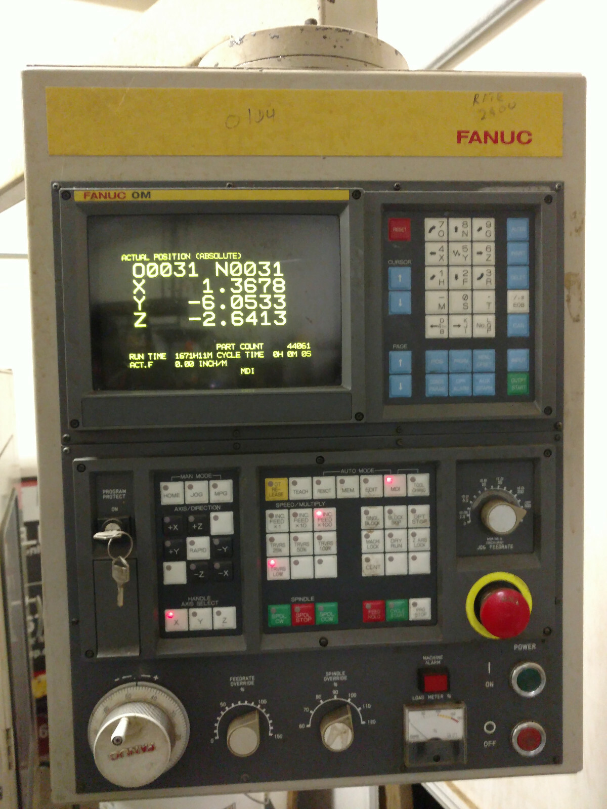 Pratt Whitney Tape Drill Mate, Fanuc 0M Control, BT-30, 6,000 RPM, Rigid Tapping