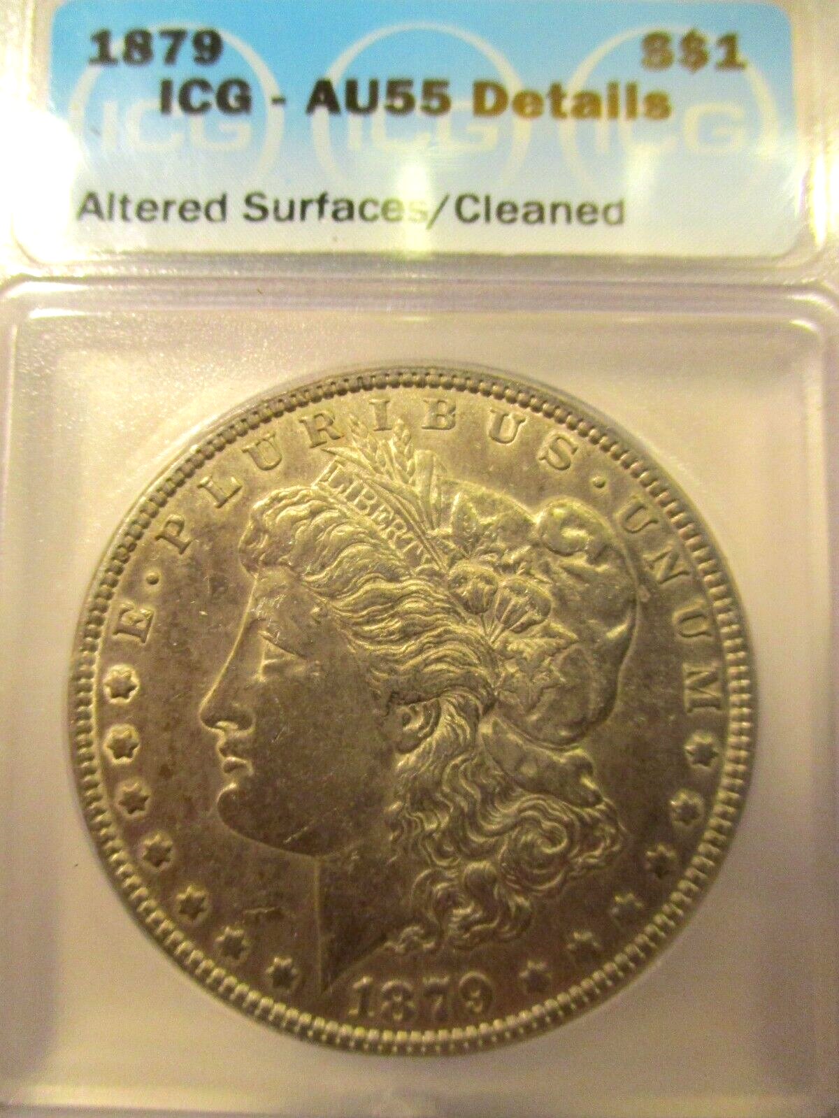 1879 MORGAN SILVER DOLLAR AU55 ICG | eBay