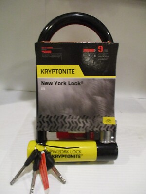 Kryptonite New York Lock STD Bicycle U Lock - Black/Yellow (2154)
