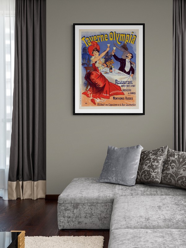 Tavern Olympia 1900 Vintage Style French Art Nouveau Poster