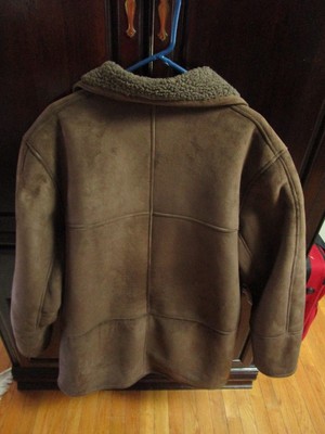 WEATHERPROOF CO. BROWN SIZE L VERY SOFT POLYPILE LINED THIGH LENGTH  CAR COAT