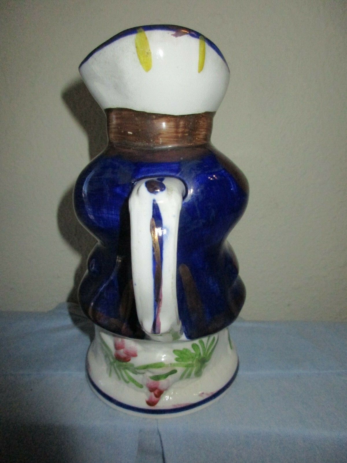 1912 Allertons Snuff Taker Toby Pitcher 8 In. Tall