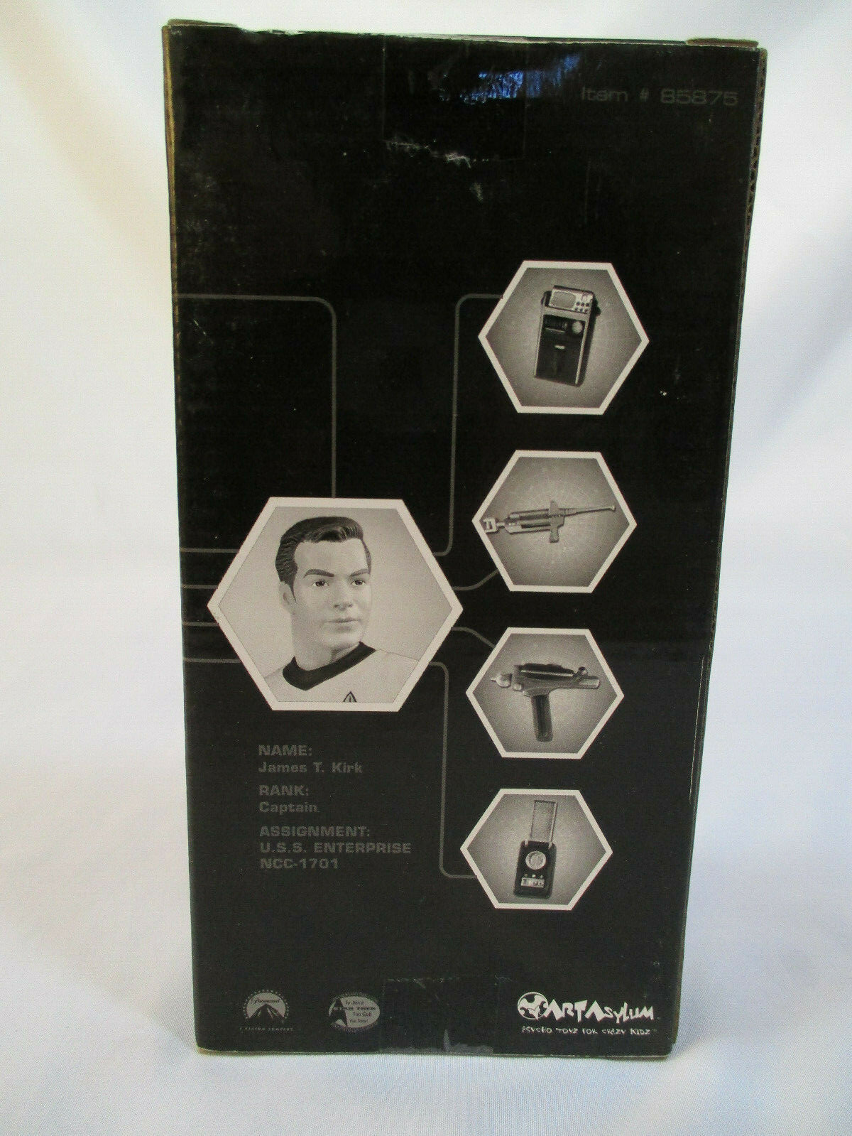 New Vtg Sealed Artasylum Captain James KIRK Star Trek Figurine Accessories
