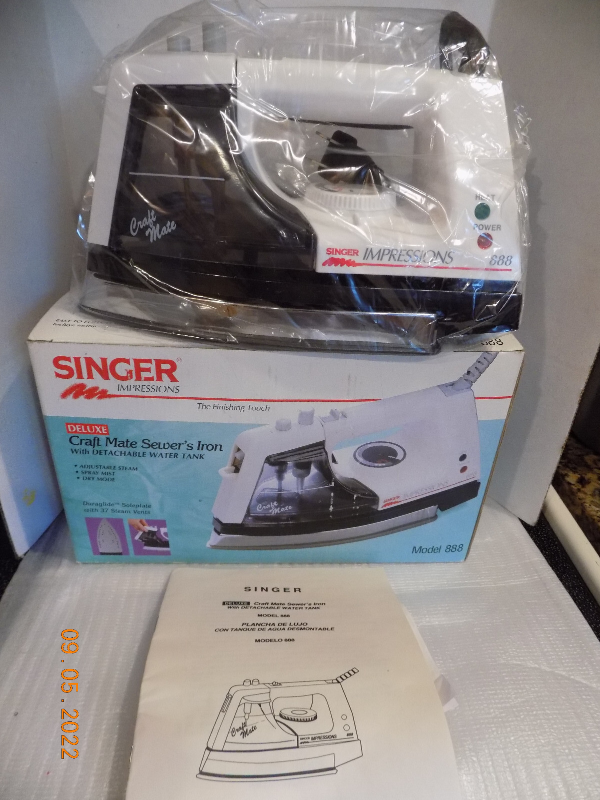 Deluxe Electric Model Singer Impressions Craft Mate Sewers Steam Iron