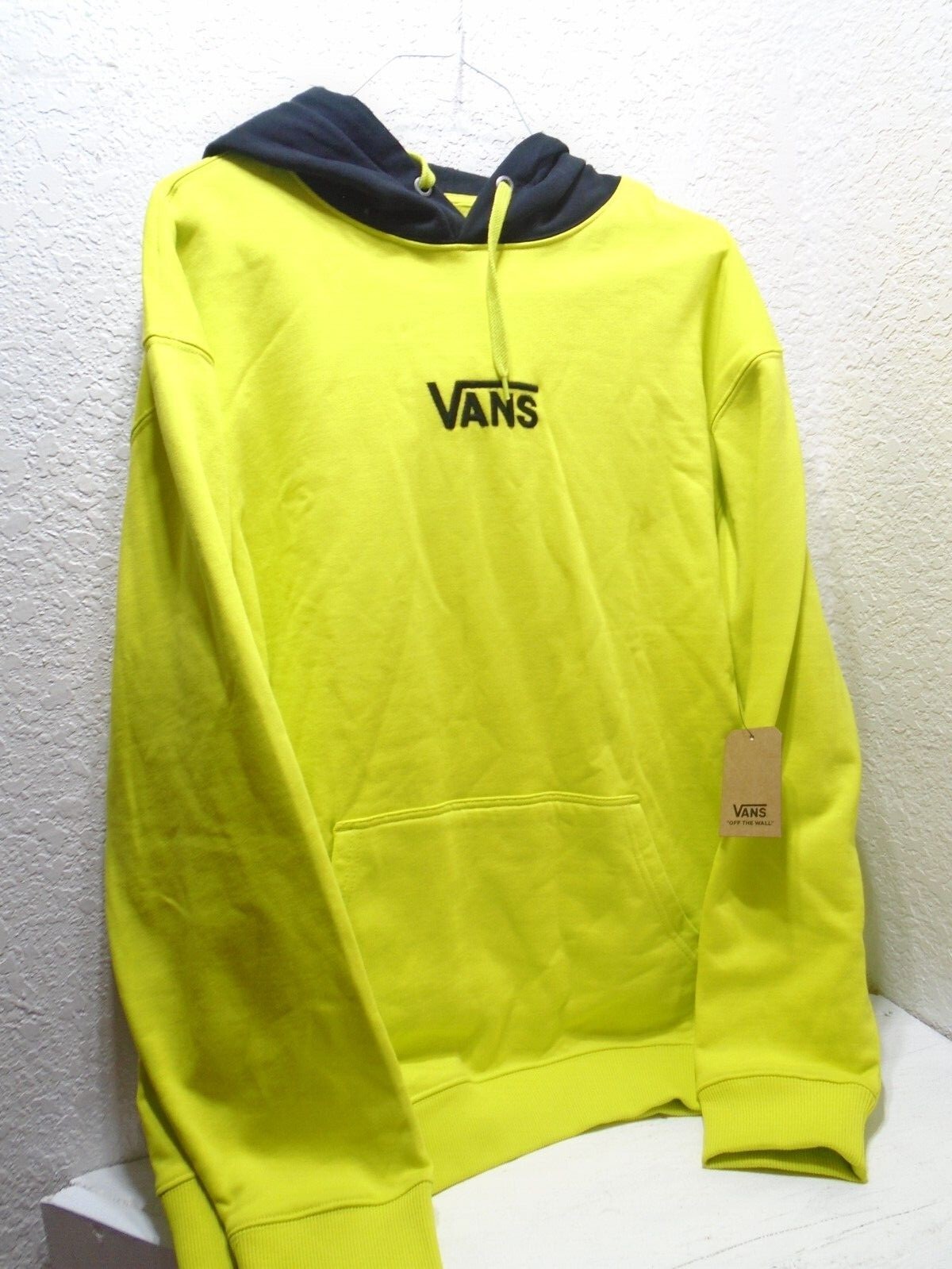 VANS OVERSIZED HOODIE Sweatshirt double Sided Safety yellow