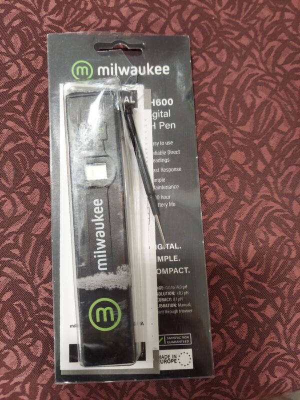 Milwaukee Instruments Ph600 Digital Ph Pen / Packaging Damaged / Calcification