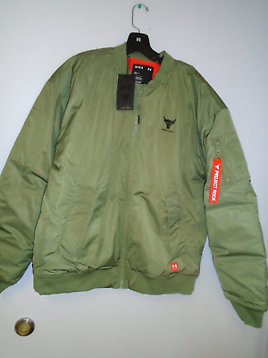 Under Armour Project Rock Insulated Bomber Jacket Sz LG