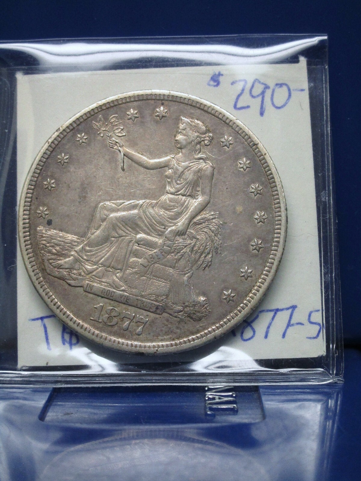 1877-S Trade Dollar Silver Dollar $1 XTRA FINE PLUS COIN!