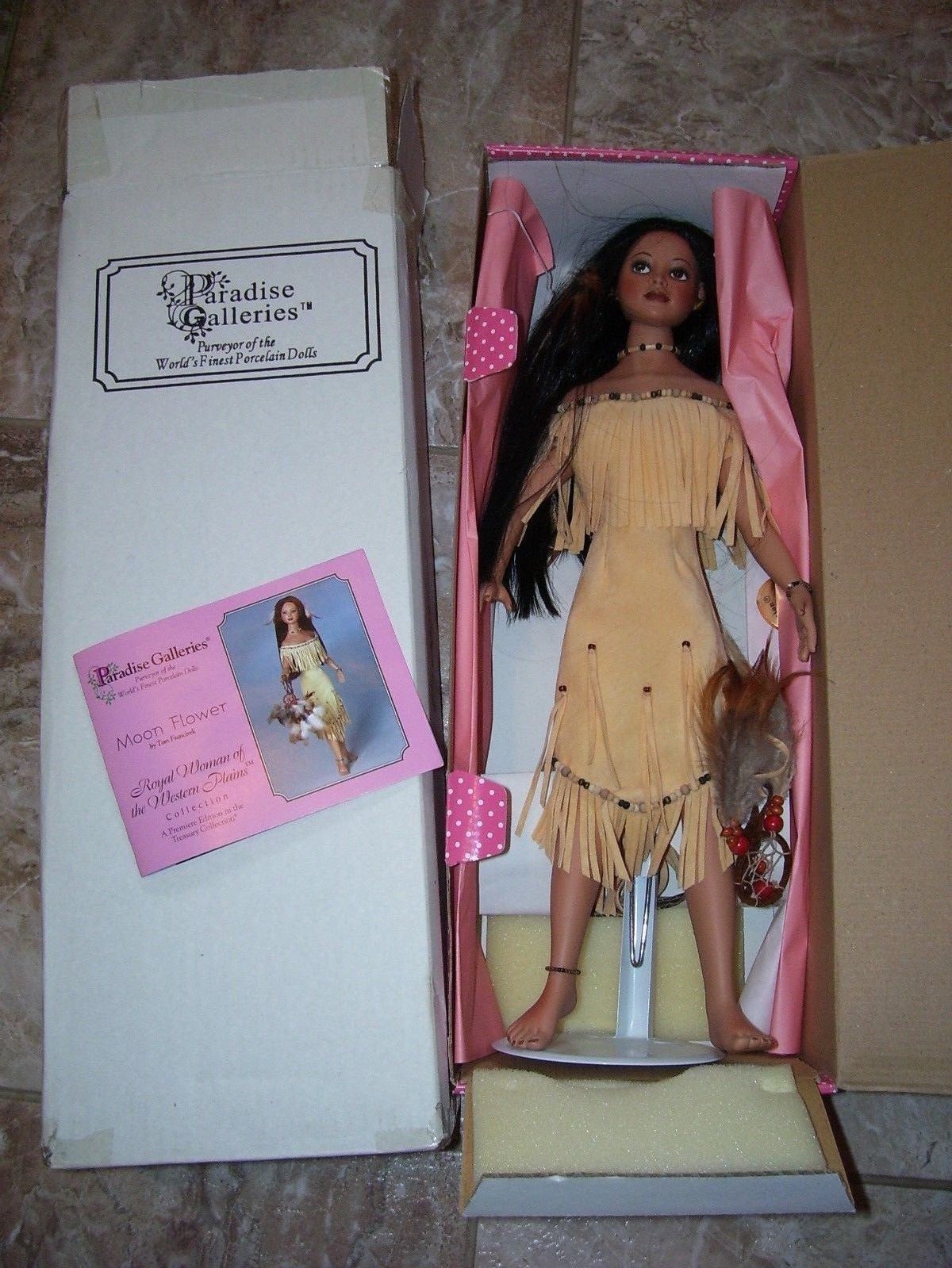 Paradise Galleries  Moon Flower Tom Francirek, Native American doll MIB