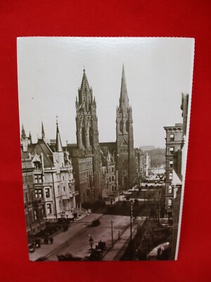 VTG Real Photo Post Card Mansions and Churches on 5th Ave. 1884