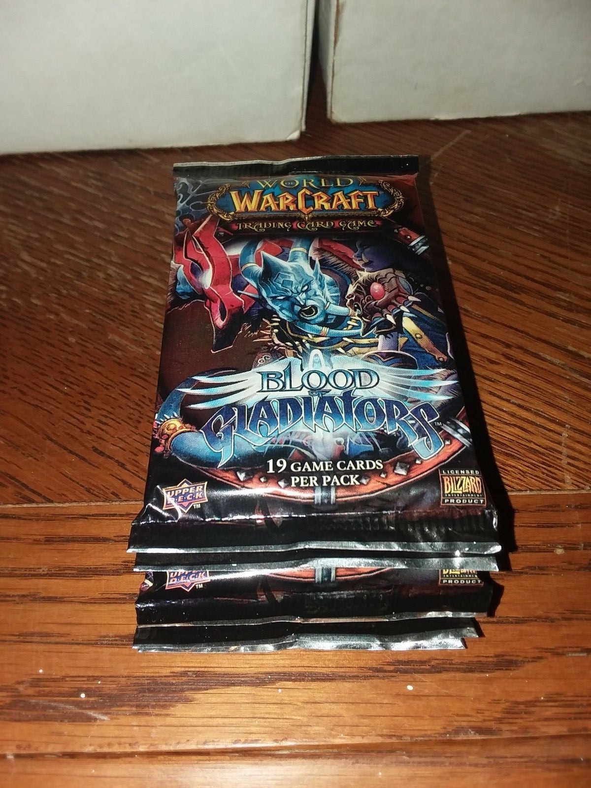 6 Blood of Gladiators World of Warcraft TCG Sealed Booster Packs WoW poss loot?